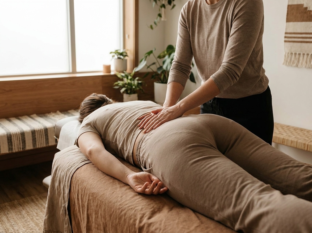 Manuelle physiotherapeutische Behandlung in der Praxis